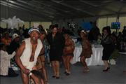 Minister and Deputy minister dancing with Traditional group